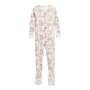 Old Navy Girls Pajamas 2T Cat Print One Piece Long Sleeve Cotton Footed Kitties